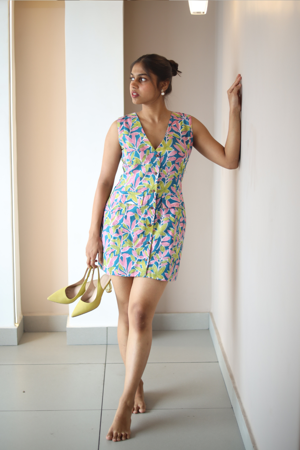 Petal Haze Mini Dress